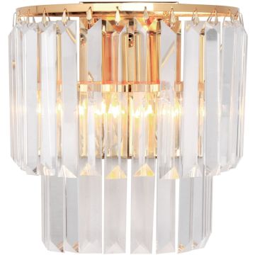Zuma Line AMEDEO 17106/2W-GLD Nástěnná lampa 2x40W/E14