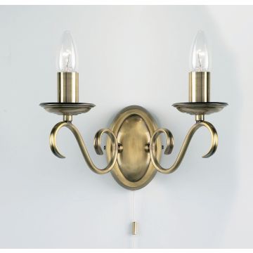 Endon BERNICE 2030-2AN Nástěnná lampa 2x60W/E14 IP20