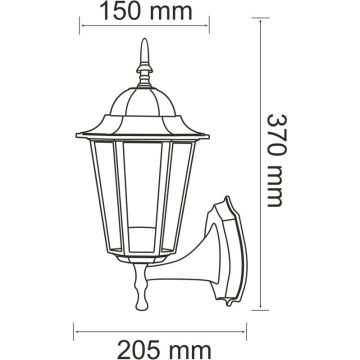 Polux LIGURIA-LT 201928 Nástěnná lampa 1x20W/E27 IP43