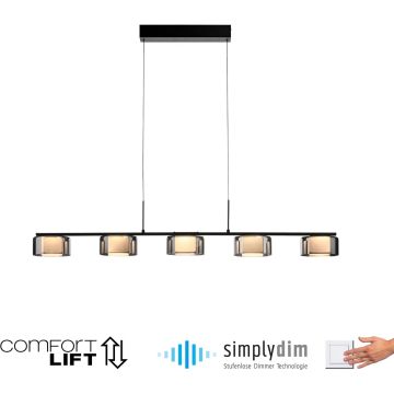 Paul Neuhaus RIKA 2116-18 Závěsná lampa 5x42W/LED 3000k 5000lm ip20