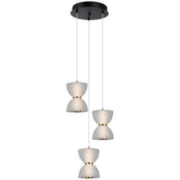 Italux Tica PND-83949-3-BK Závěsná lampa 1x22W/LED 3000K 950lm IP20