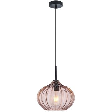 Italux Pansol PND-2940-1S-BK-CF Závěsná lampa 1x40W/E27 IP20
