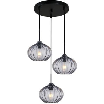 Italux Pansol PND-2940-3AS-BK-SG2 Závěsná lampa 3x40W/E27 IP20