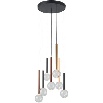 Italux Alinos PND-24019-7A-BK Závěsná lampa 7x28W/LED 3000K 2205lm IP20