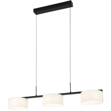 Italux Austis PND-02836-3-BK Závěsná lampa 1x24W/LED 3000K/4000K/6000K 3700lm IP20