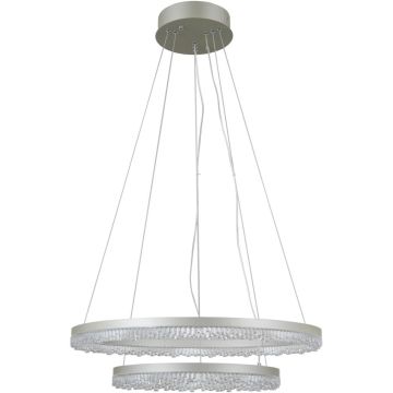 Italux Barlo PND-34526-2L-SILV Závěsná lampa 2x36W/LED 3000K/4000K/6000K IP20