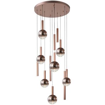 Italux Camino PND-24038-12A-COPP Závěsná lampa 12x60W/LED 3000K 2469lm IP20