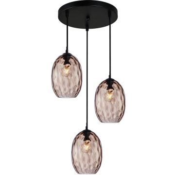 Italux Novala PND-3031-3A-BK-CF Závěsná lampa 3x40W/E27 IP20