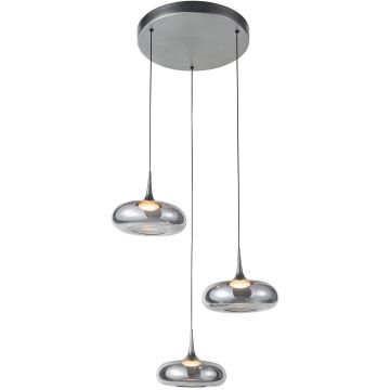 Italux Tenele PND-24028-3A-SILV Závěsná lampa 3x21W/LED 3000K 1300lm IP20