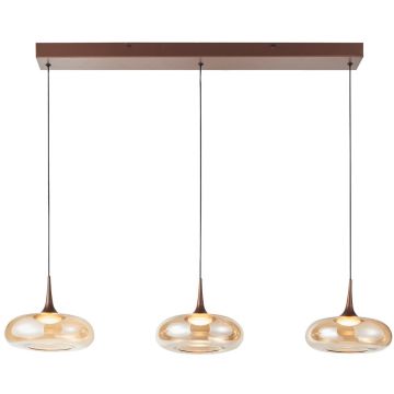 Italux Tenele PND-24028-3B-COPP Závěsná lampa 3x21W/LED 3000K 1300lm IP20