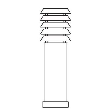 Norlys ALTA 293BC Stojací lampa 1x9W/E27 IP65