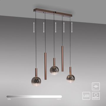 Paul Neuhaus BOWL 2286-23 Závěsná lampa 5x6,3W/LED 2700k 1450lm ip20