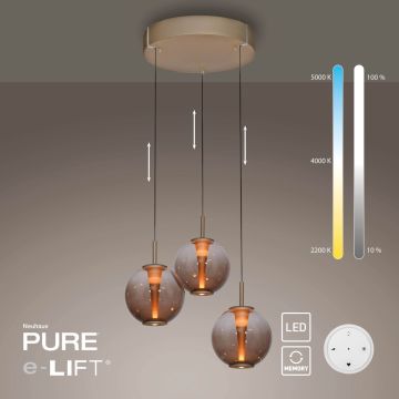 Paul Neuhaus PURE E-Infinity 2222-97 Závěsná lampa 3x7W/LED 2200-5000k 560lm ip20
