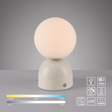 Paul Neuhaus RUDI 19218-39 Stolní lampa 1x1,2W/LED 3000-6000k 90lm ip20