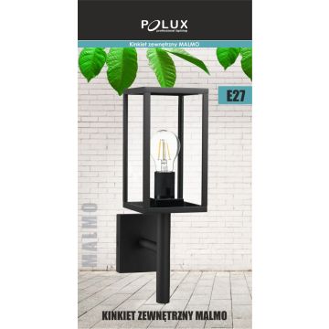 Polux MALMO 309181 Nástěnná lampa 1x15W/E27 IP44