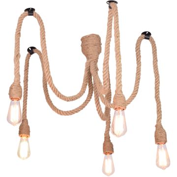 Polux ROPE 312921 Závěsná lampa 5x12W LED/E27 IP20