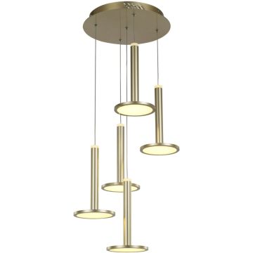 Italux Oliver MD17033012-5A GOLD Závěsná lampa 5x60W/LED 3000K 3360lm IP20