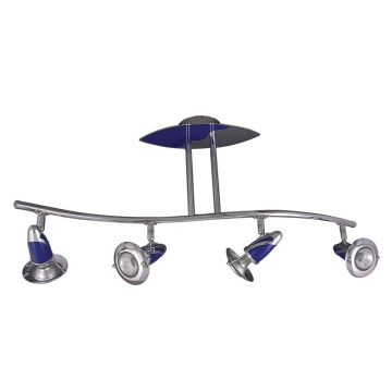 Prezent ZEUS CH/BLUE 348 Bodové světlo 4x40W/E14/R50 IP20