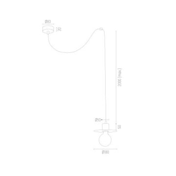 Argon CORSO 3836 Závěsná lampa 1x15W/E27 IP20