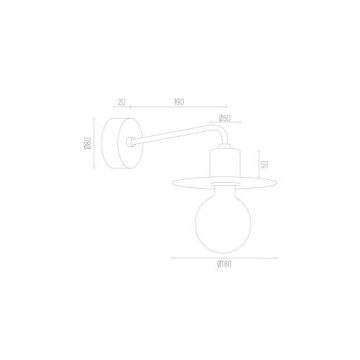 Argon CORSO 3878 Nástěnná lampa 1x15W/E27 IP20