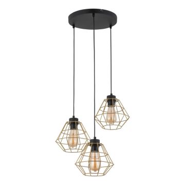 TK Lighting DIAMOND GOLD 4451 Závěsná lampa 3x60W/E27
