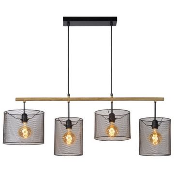 Lucide BASKETT 45459/04/30 Závěsná lampa 4x60w/e27 ip20