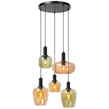 Lucide ILONA 45408/15/99 Závěsná lampa 5x40w/e27 ip20