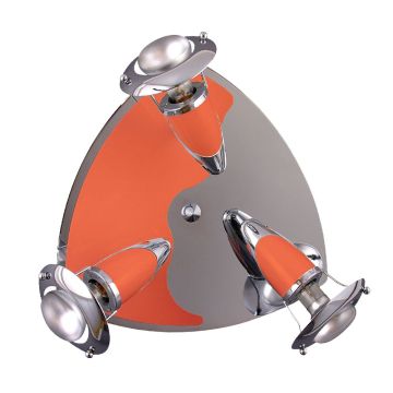 Prezent ZEUS CH/ORANGE 474 Bodové světlo 3x40W/E14/R50 IP20