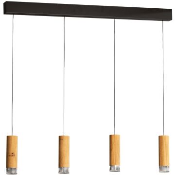 Fischer&Honsel SHINE-WOOD 61132 Závěsná lampa 4x5,26w/led 2700k 2552lm ip20
