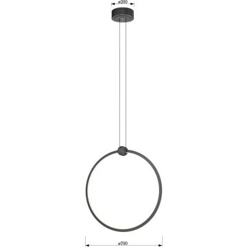 Aviano Lighting CIRCOLA 6218-0110 Závěsná lampa x36w/led 3000k 3800lm