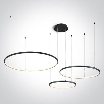 One Light Decorative 63150B/B/W lampa wisząca 1x65W/LED 4800lm 3000K IP20