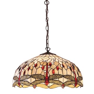 Endon DRAGONFLY BEIGE 64079 Závěsná lampa 3x60W/E27 IP20