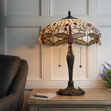 Endon DRAGONFLY BEIGE 64085 Stolní lampa 2x60W/E27 IP20