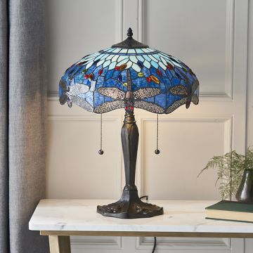 Endon DRAGONFLY BLUE 64089 Stolní lampa 2x60W/E27 IP20