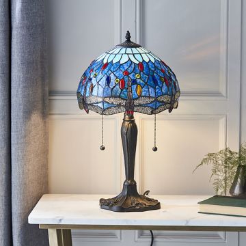 Endon DRAGONFLY BLUE 64090 Stolní lampa 2x60W/E27 IP20