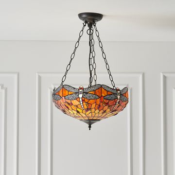 Endon DRAGONFLY FLAME 64076 Závěsná lampa 3x60W/E27 IP20