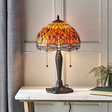 Endon DRAGONFLY FLAME 64092 Stolní lampa 2x60W/E27 IP20