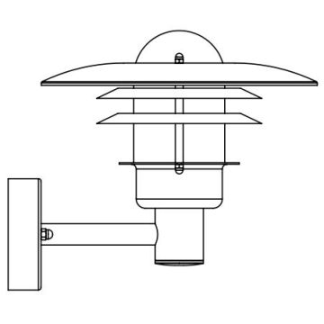 Norlys LARVIK 690BC Nástěnná lampa 1x9W/E27 IP55