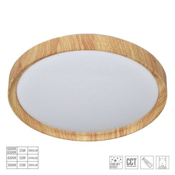 Prezent WOODEN 71330 Stropní lampa 1x33W/LED 2050lm IP20