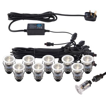 Endon IKONPRO CCT 73347 Vjezdová lampa 10x0,75W/LED 3000K/4000K 120LM IP67