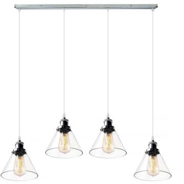 Altavola Design NEW YORK LOFT LA034/CL4_chrom Závěsná lampa 4x40W/E27 IP20