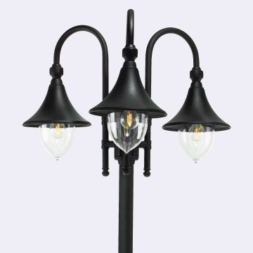 Norlys FIRENZE 830B Pouliční lampa 3x9W/E27 IP54