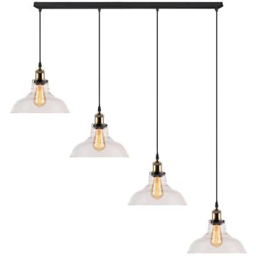 Altavola Design NEW YORK LOFT LA040/CL4_clear Závěsná lampa 4x40W/E27 IP20