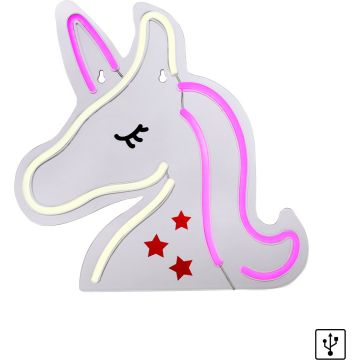 Paul Neuhaus NEON-UNICORN 85025-70 Nástěnná lampa 1x8,5W/LED multikolor 7lm ip20