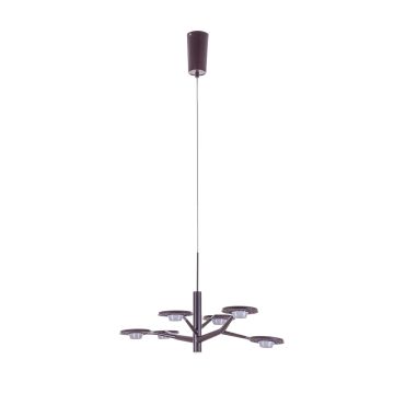 Italux KRESYDA AD16014-6B DARK COFFEE Závěsná lampa 6x3,6W/LED IP20