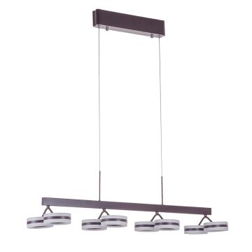 Italux METIS AD16002-8A COFFEE Závěsná lampa 8x4,8W/LED IP20
