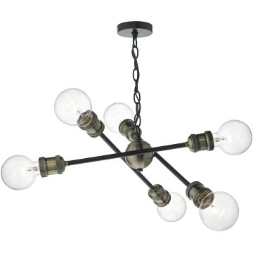 Dar Lighting BRIGADE BRI0654 Závěsná lampa 6x60W/E27 IP20