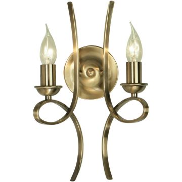 Endon PENN CA7W2BB Nástěnná lampa 2x40W/E14