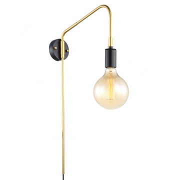 Italux MALENE MBM3386/1 BK+GD Nástěnná lampa 1x40W/E27
