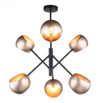 Italux CAVAZZA MDM-3690/6 BK+GD Lustr 6x40W/E14